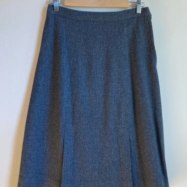 50s Pendleton Gray Wool Pleated Skirt M 29 Waist 