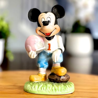 VINTAGE: Disney Mickey Mouse Police Figurine - Bisque Porcelain - Made in Taiwan- Collectible Figurines - Disney Keepsake - SKU 00035295 