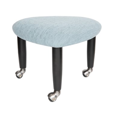 Trifecta Upholstered Stool On Castors by Adrian Pearsall for Craft Associates
