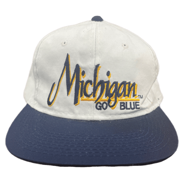 Vintage University Of Michigan "Wolverines" Go Blue The Game Snapback Hat