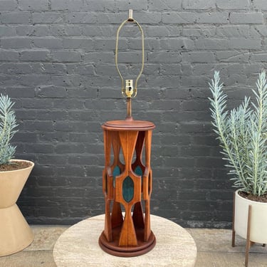 Mid-Century Modern Walnut Sculpted Walnut Table Lamp, c.1960’s 