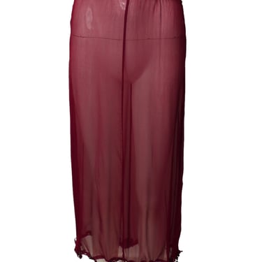PRADA-NWT Chain Hem Chiffon Skirt, Size 6