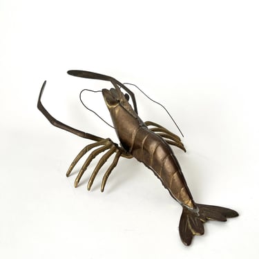 Vintage Brass Lobster MCM Home Decor 