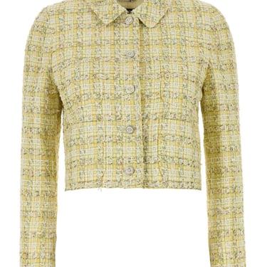 Versace Women Multicolor Tweed Blazer