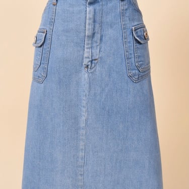 Blue 70s Denim Skirt By Landlubber, S