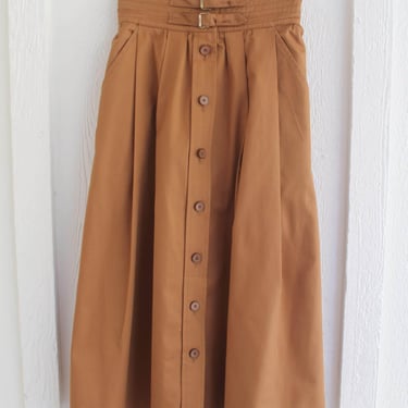 Yves Saint Laurent - khaki - camel color - 100% cotton skirt - Lined - Marked size 38 - 25