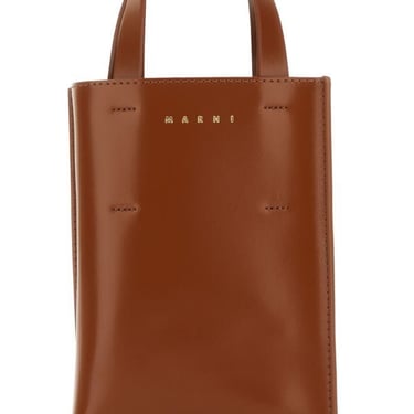 Marni Woman Brown Leather Nano Museo Handbag