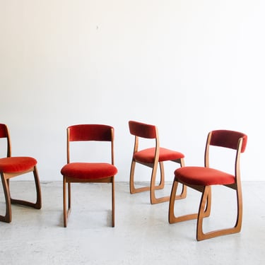 Mid-Century Velvet Dining Chair