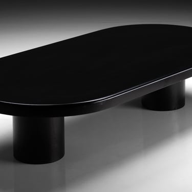Ebonised Oval Coffee Table