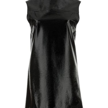 Courreges Woman Black Vinyl Mini Dress