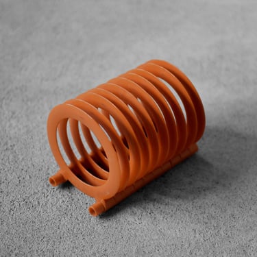 Mid-Century Polish Modern Orange Plastic Vinyl Record Holder from ZZG Biały Dunajec, 1970s 