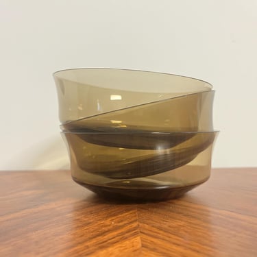 Mid-Century Smoke Glass Bowls 