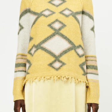 Raquel Allegra South West Crewneck Sweater in Yellow