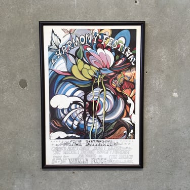Original Harmony Festival Poster 1969 - Iron Butterfly / Canned Heat / Vanilla Fudge