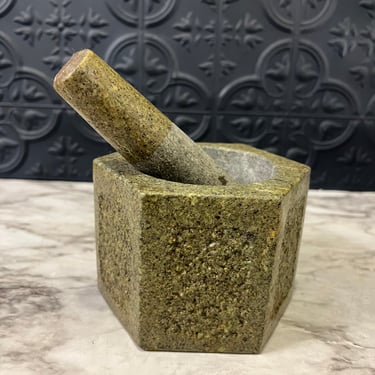 Green Stone Mortar and Pestle