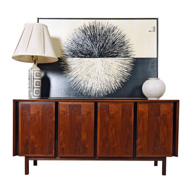 American Modernist Walnut Sideboard | Credenza