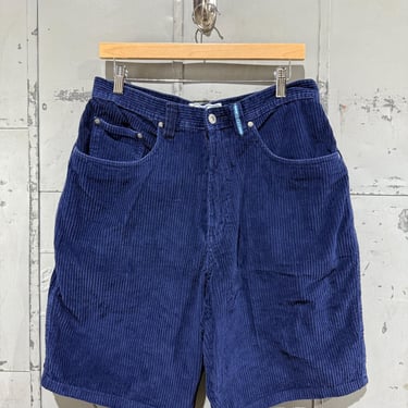 Vintage Blue Corduroy Baggy Shorts Surfer Skater Style 