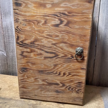 Small wood cabinet with a shelf, 13” x 19.75” x 8”