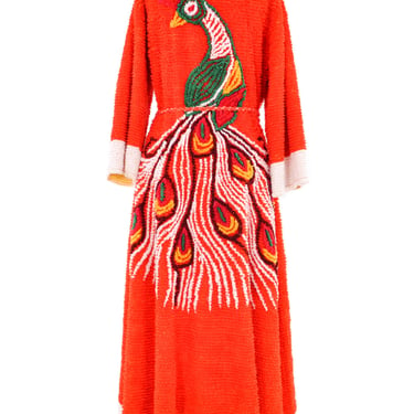 Chenille Peacock Robe