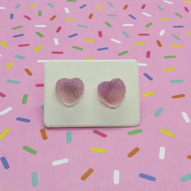 Candy Stud Earrings Cute Kawaii Heart Candies 