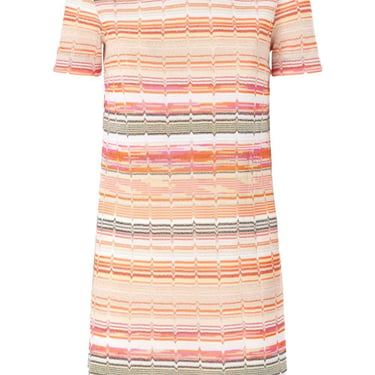 Missoni Women Greek Zig Zag Lamé Short-Sleeved Mini Dress