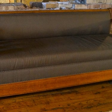 Vintage Mission Oak Couch w Green Upholstery