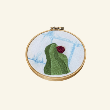 Simple Cactus Embroidered Hoop