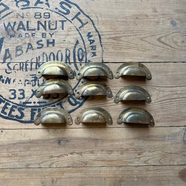 9 Pressed Brass Drawer Pulls 