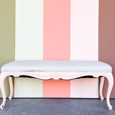 Pretty Pink Shell Motif Bench