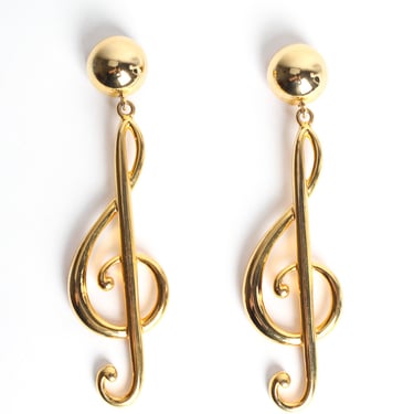 Treble Clef Music Note Earrings