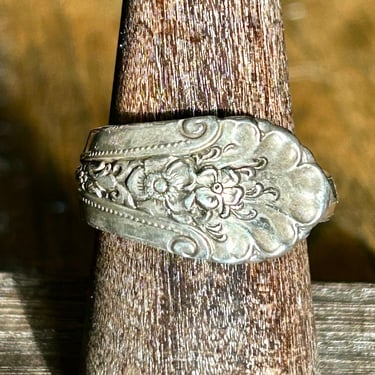 Sterling Silver Spoon Ring Vintage Royal Windsor 1930s 1935 Retro Jewelry Gift 