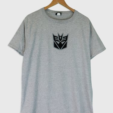 Vintage 1999 Transformers Decepticon Symbol T Shirt Sz L