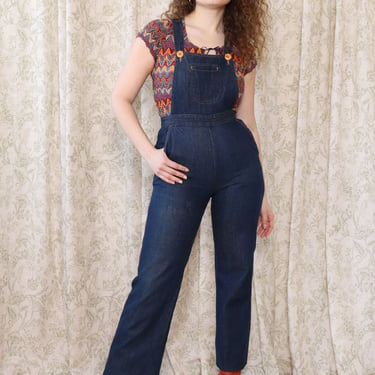 Gitano Topstitch Denim Overalls M