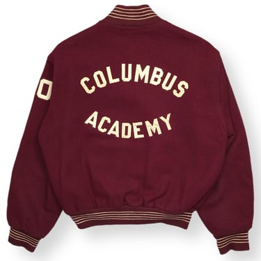 Vintage 40s/50s Berry’s Sporting Goods Columbus Academy Chain Stitched “Ken” Wool Varsity Jacket Size 42/Large 