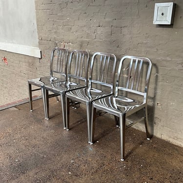 Set of 4 Chrome Naval Chairs