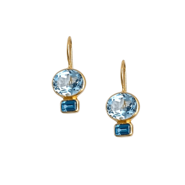 London and Sky Blue Topaz Midi Earring