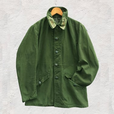 M59 Rare Swedish 60s/70s Olive Green Army Chore Worker Field Jacket 