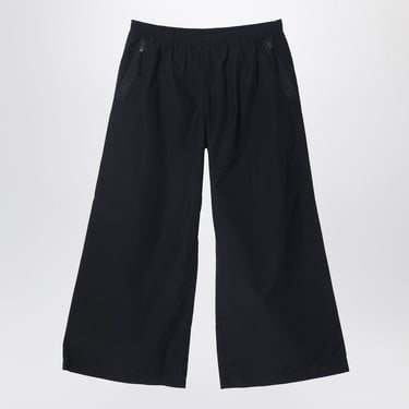 Acne Studios Black Nylon And Cotton Blend Wide Trousers Men