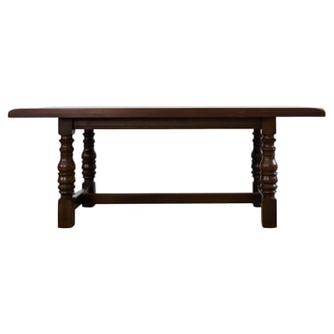 Country French Provincial Style Oak Farmhouse Trestle Dining Table