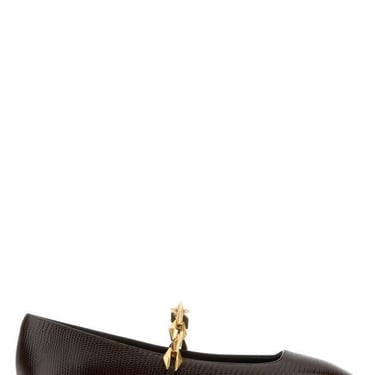 Jimmy Choo Women Brown Leather Tilda Ballerinas