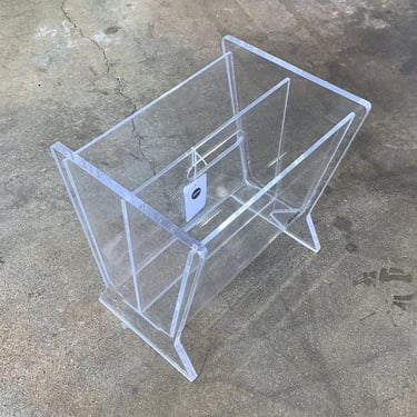 Clear Akko  Transparent Acrylic Lucite Magazine Rack 