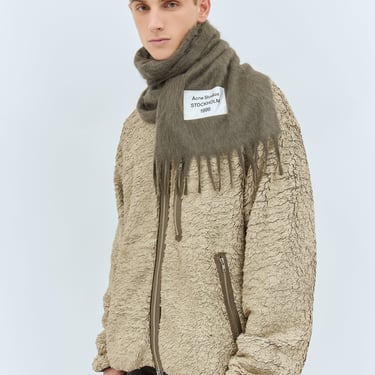 Acne Studios Men Skinny Fringe Alpaca Scarf