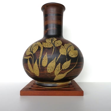 Vintage Pacific Stoneware Studio Vase By Bennet Welsh, B Welsh 1972 Pottery 