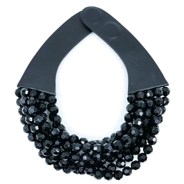 Fairchild Baldwin Bead and Leather Bib Necklace