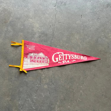 Vintage Gettysburg, PA Felt Souvenir Pennant 