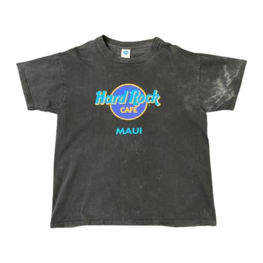 (XL) Vintage Black Hard Rock Cafe Maui T-Shirt 030722 JF