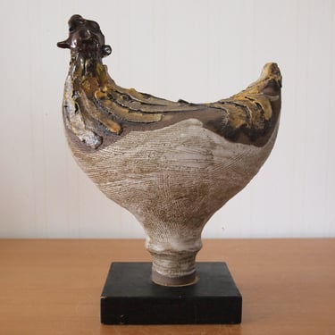 Vintage CERAMIC CHICKEN SCULPTURE 13