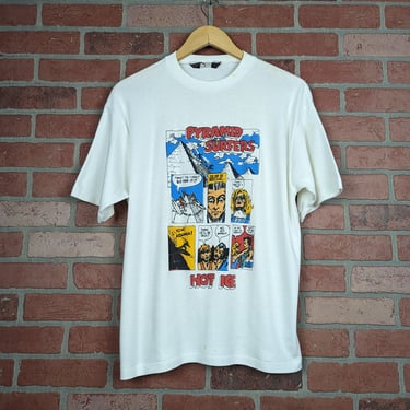 Vintage 80s Pyramid Surfers Hot Ice ORIGINAL Comic Strip Graphic Tee - Medium / Large 