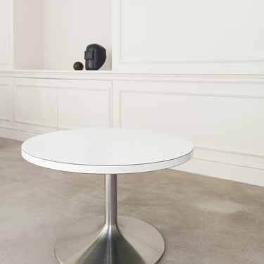 Rare Side table by Thonet designed by Verner Panton D80 cm white 