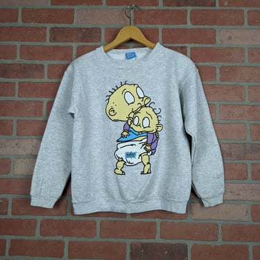 Vintage 90s Double Sided The Rugrats Movie ORIGINAL Promo Crewneck Sweatshirt - Fits Adult Small 
